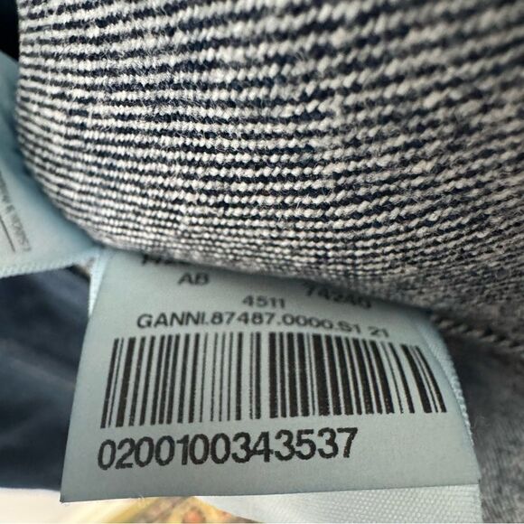 GANNI X LEVI'S Ruffle-trimmed cotton and hemp-blend denim shirt dress - Picture 8 of 12